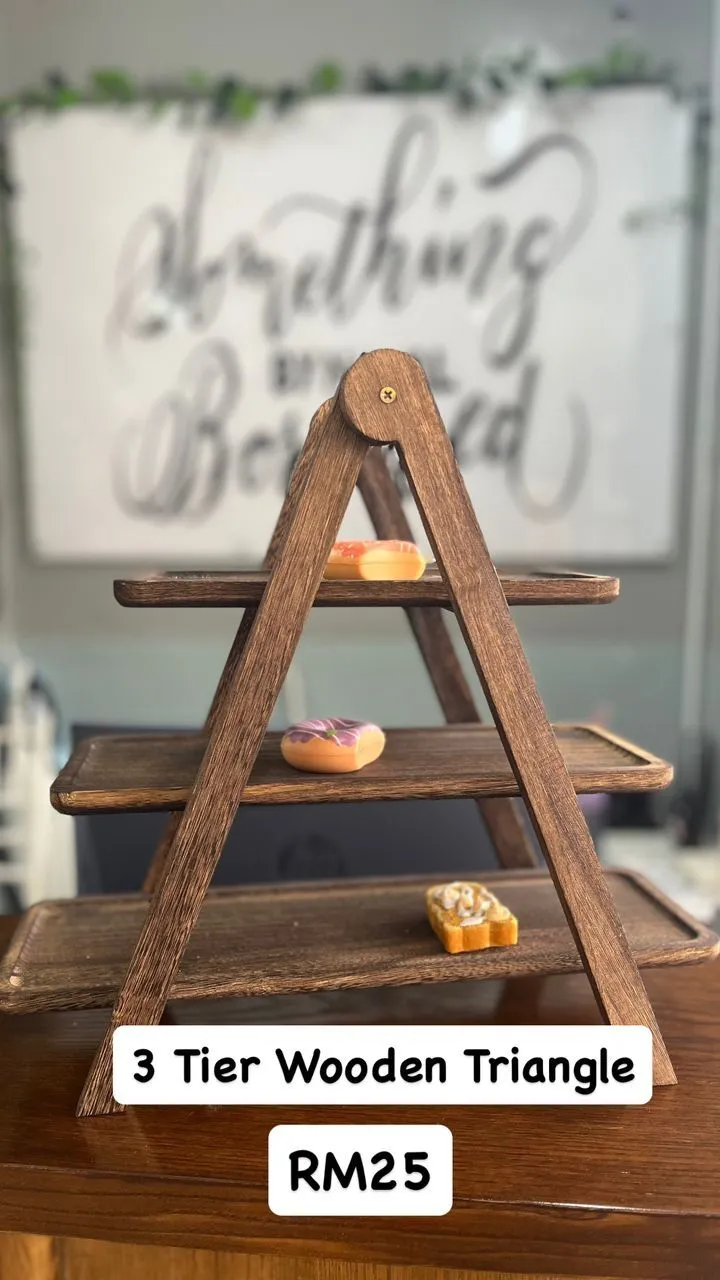 3 Tier Wooden Triangle 