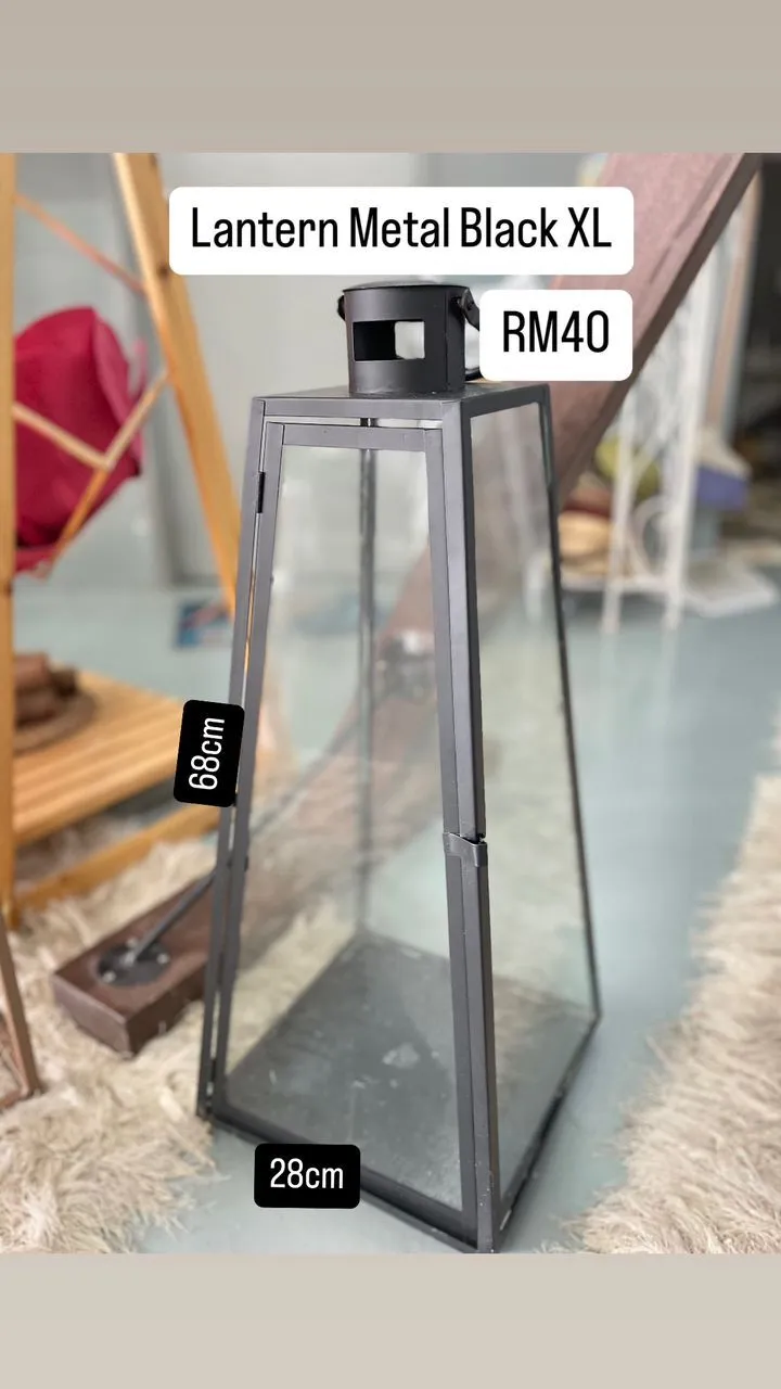 Lantern Metal Black XL 