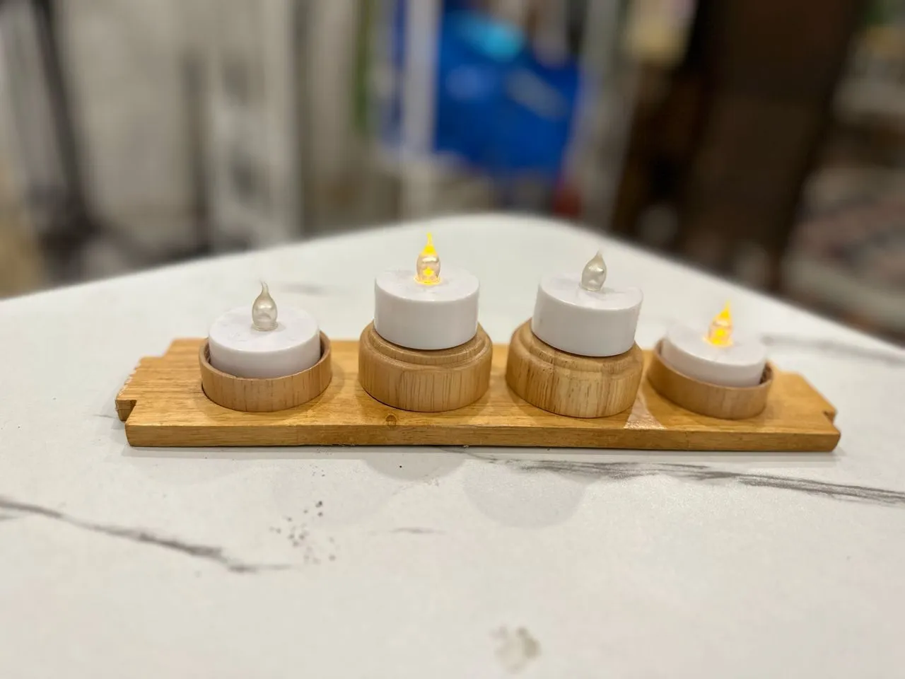 2 inch wooden base (tea light candle)