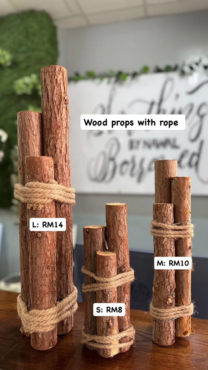 Wood Props WIth Rope 