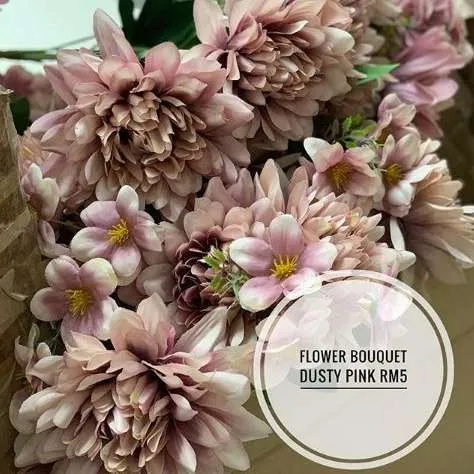 (CYB) Flower Bouquet - Dusty Pink
