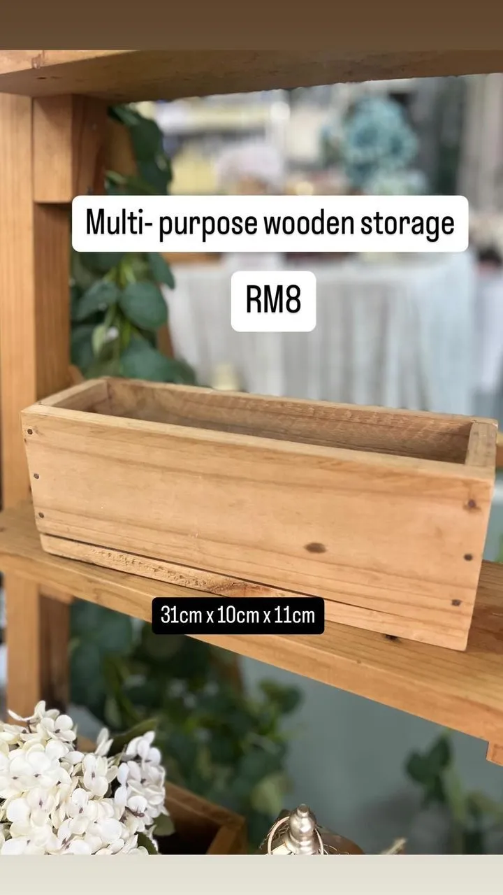 Multi-purpose wooden storage