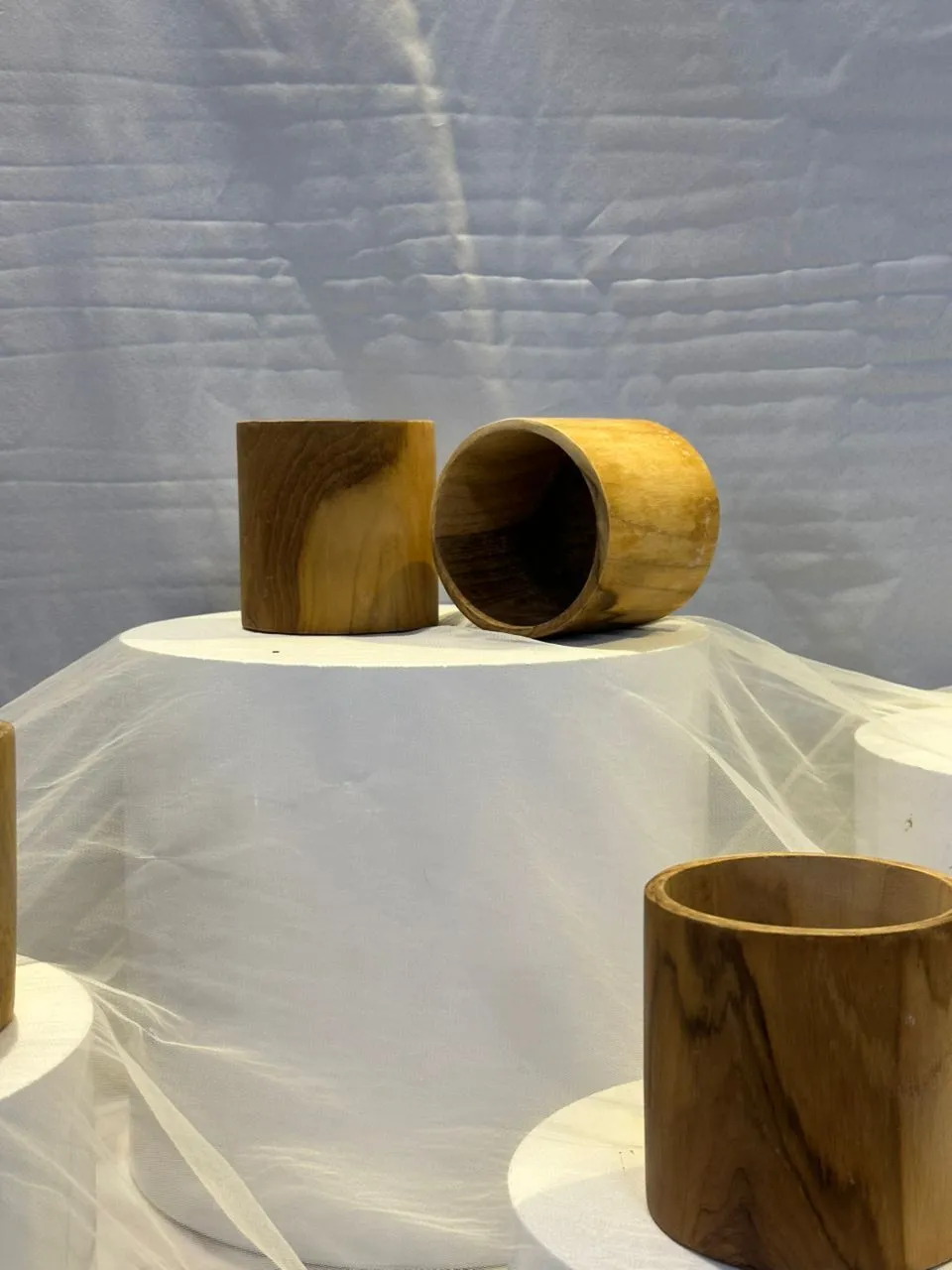 Wood centerpiece vase