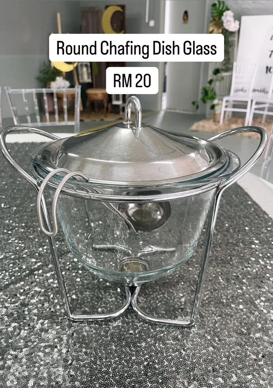 Round Chafing Dish Glass