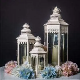 (SM)  Candle Lantern Off White