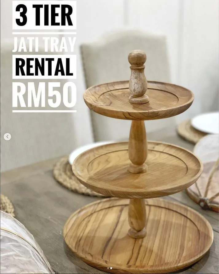 (CYB) 3 Tier Jati Tray