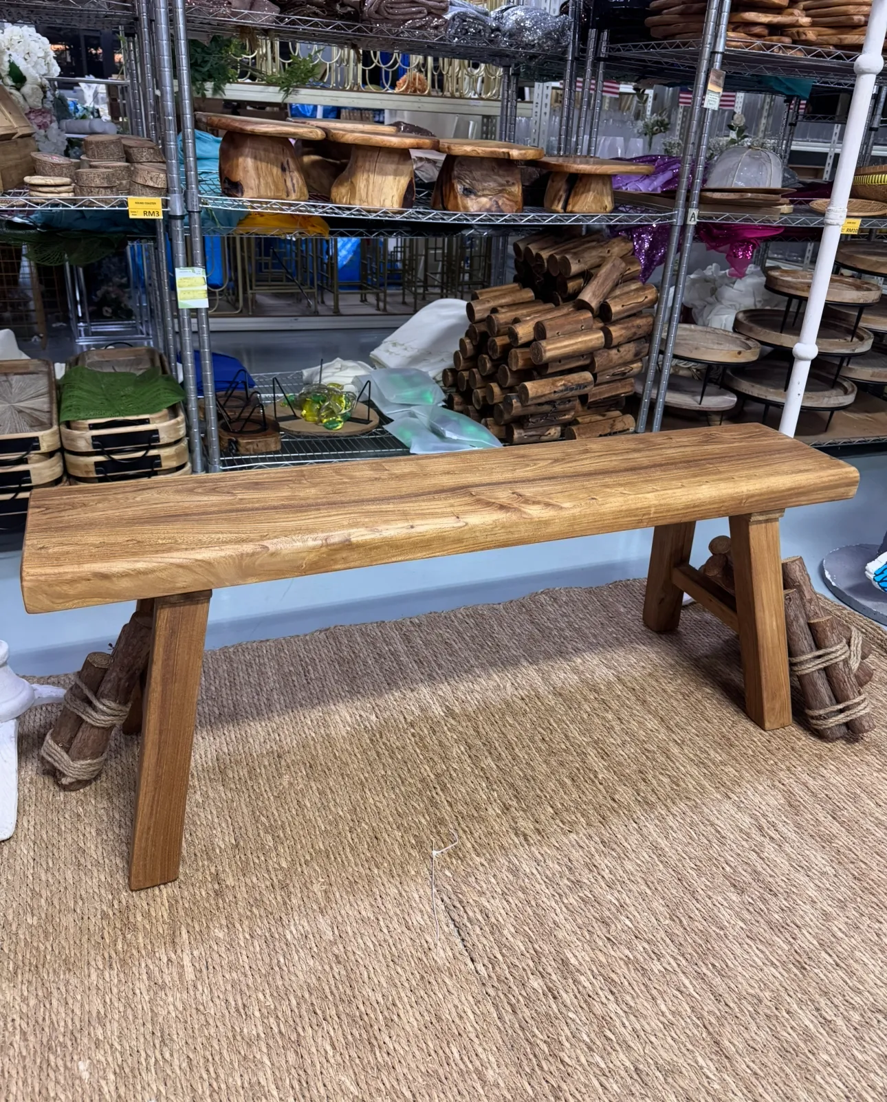 Bench Kayu Solid Wood 120cm