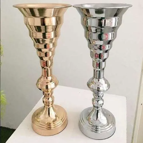 (CYB) Geometric Vase Silver 