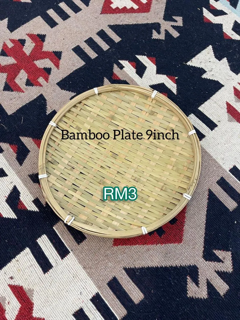☺bamboo plate 9inc