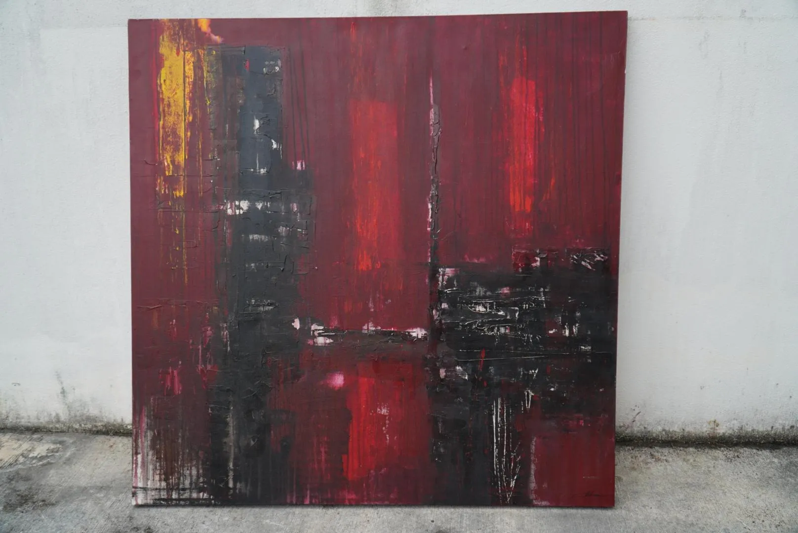 Red Arcylic Painting