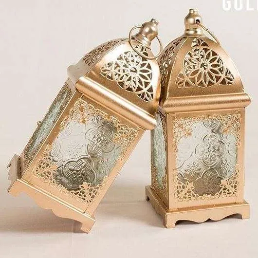 (CYB) Candle Lantern Small Gold