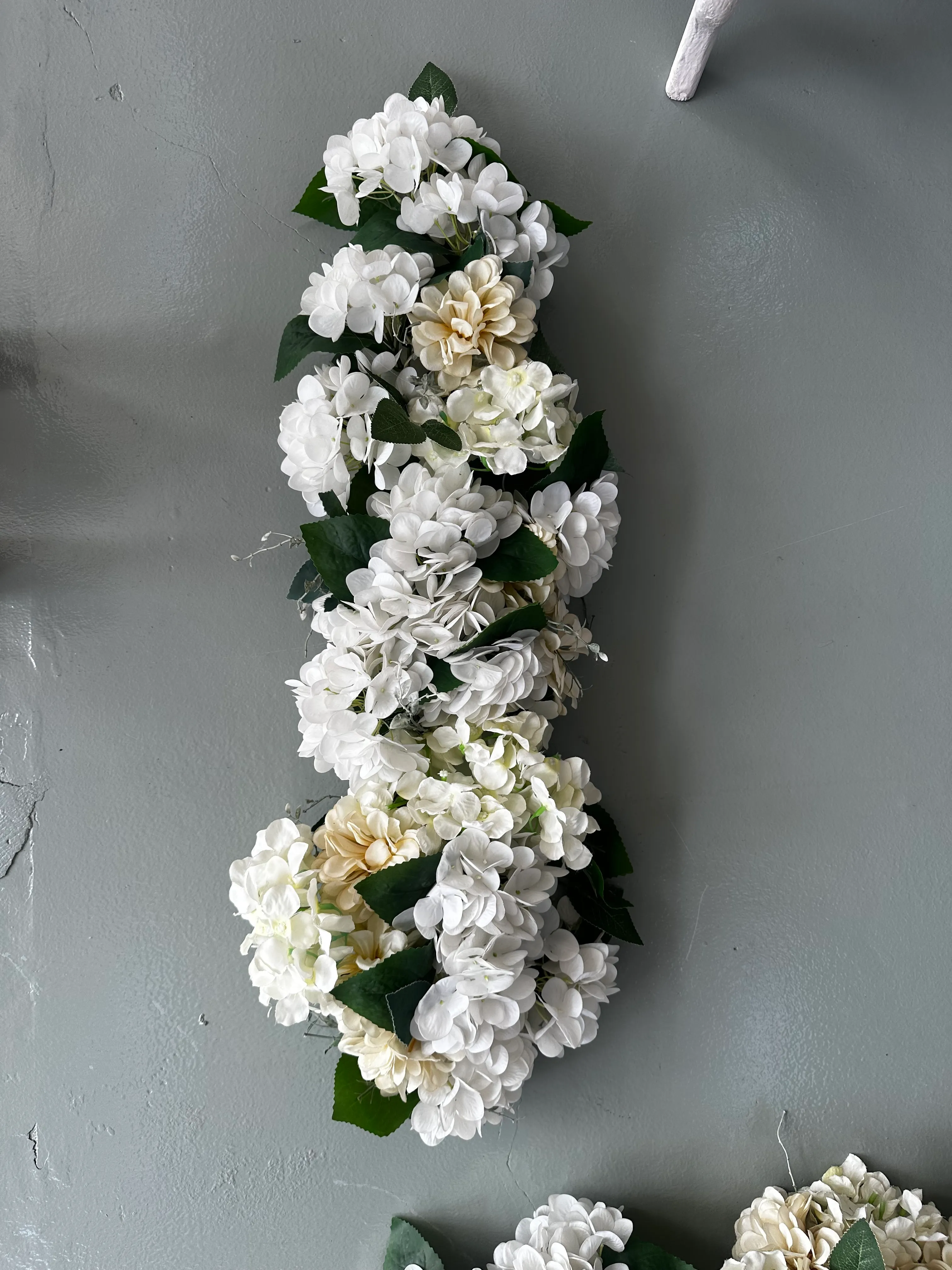 Arch Flower Row Hydrangea white (length 32inch)