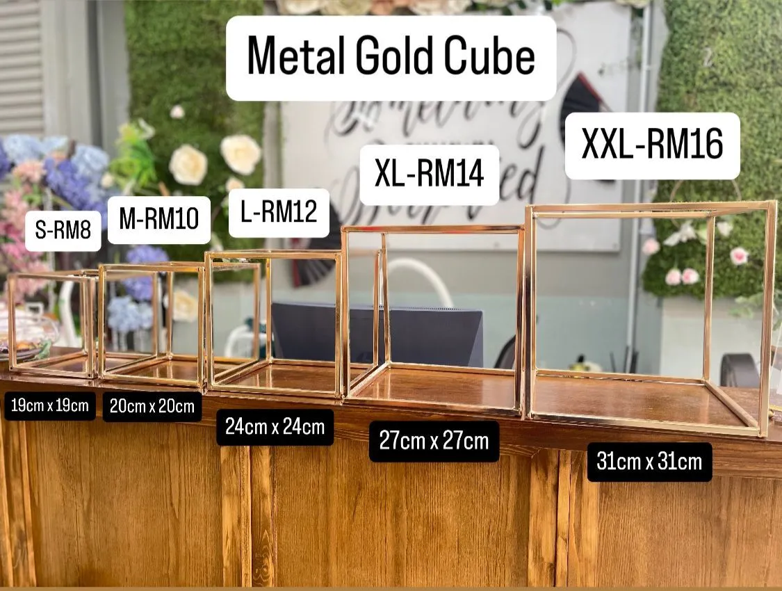 Metal Gold Cube