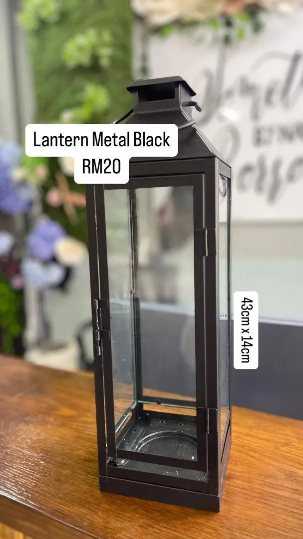 Lantern Metal Black