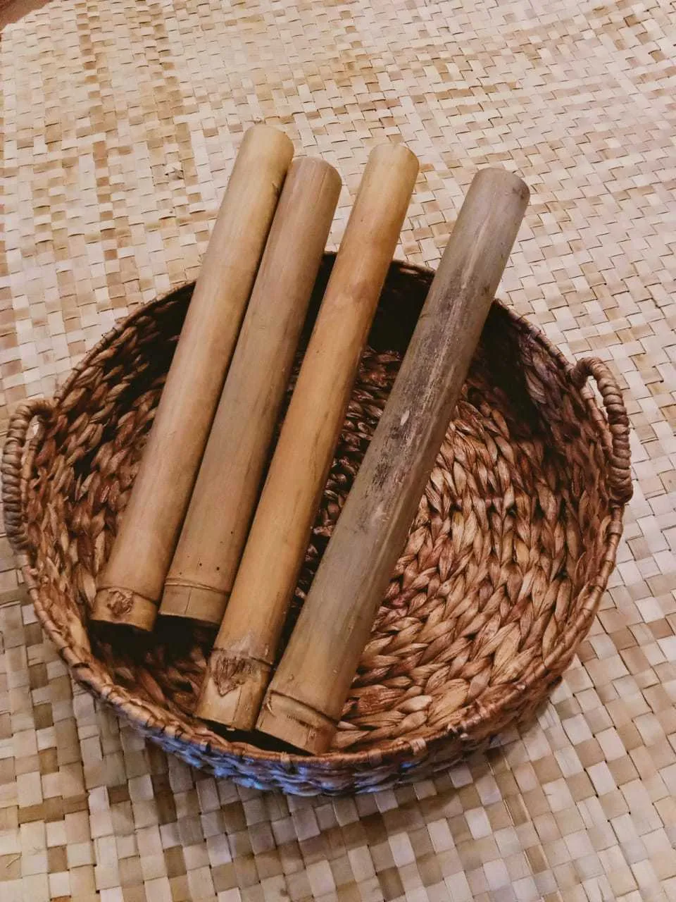 (CYB) Rattan Tray Round