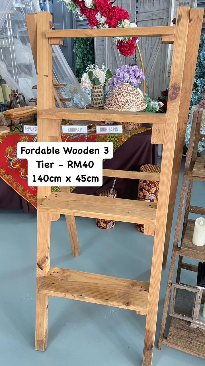 Fordable Wooden 3 Tier  