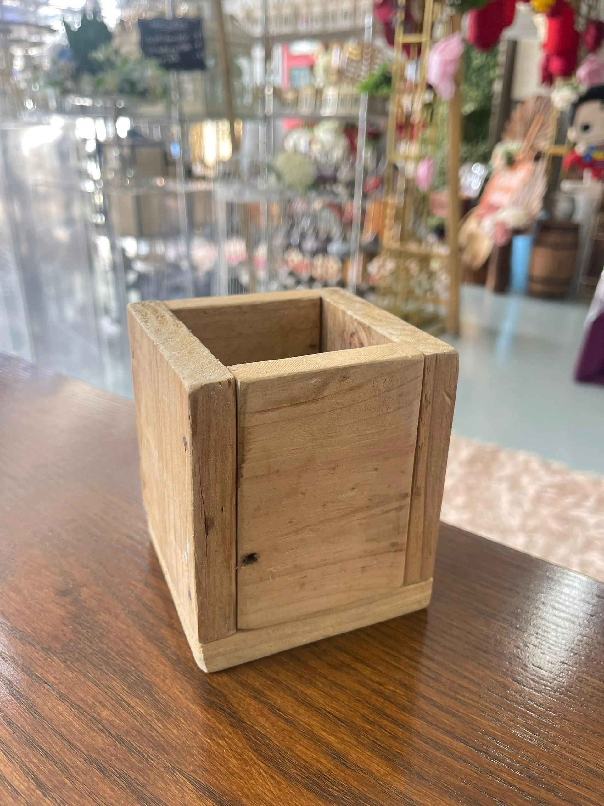 Mini Cube Wooden Box 