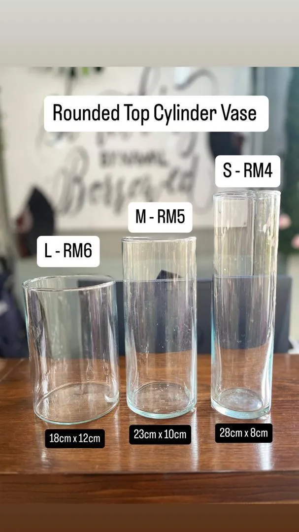 Rounded Top Cylinder Vase