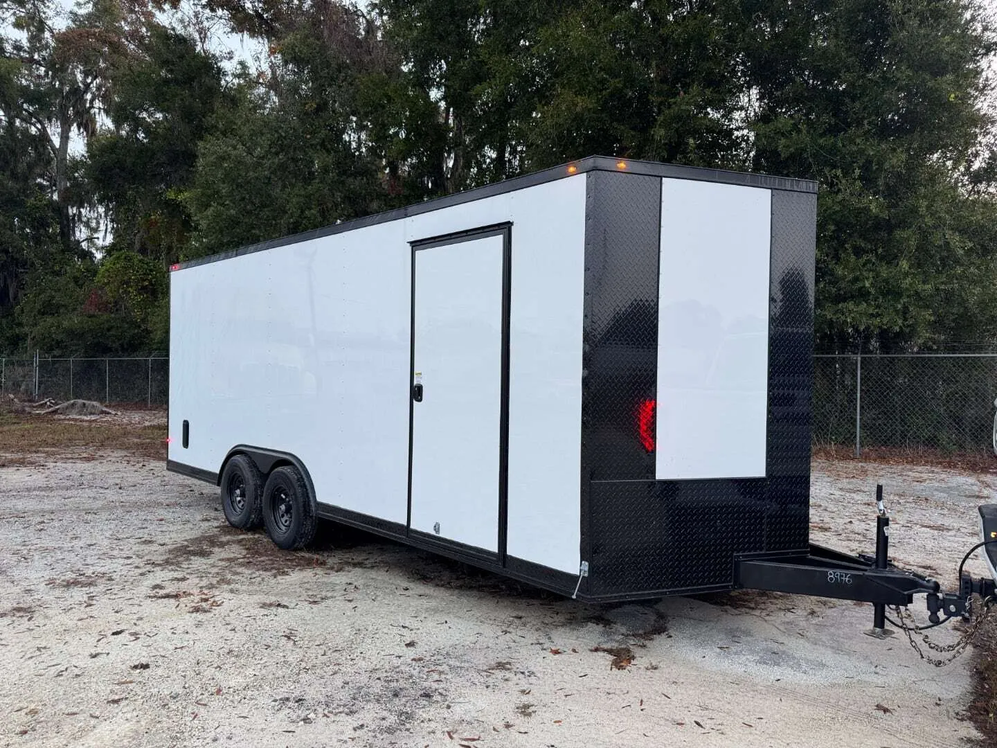 8.5x20 White Enclosed Trailer