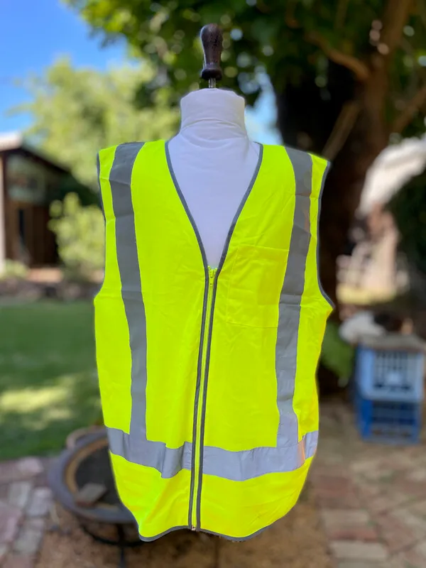 Zip-Up Hi-Vis Vest with Breast Pocket