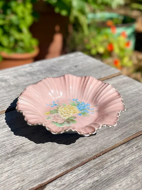Small Floral Vintage Ceramic Dish