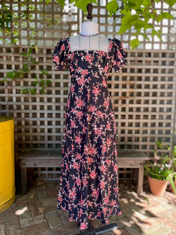 Black Floral Maxi Dress