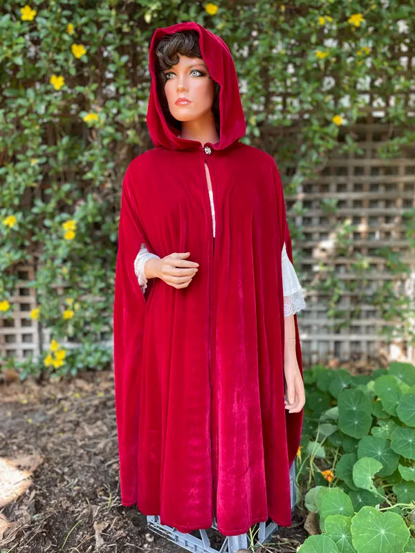 Red Hooded Robe with Arm Slits