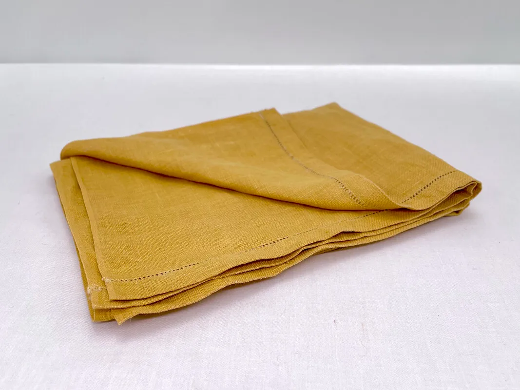 Mustard Yellow Rectangular Linen Cloth