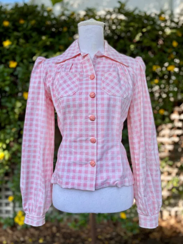 Pink Checked Flannelette Shirt