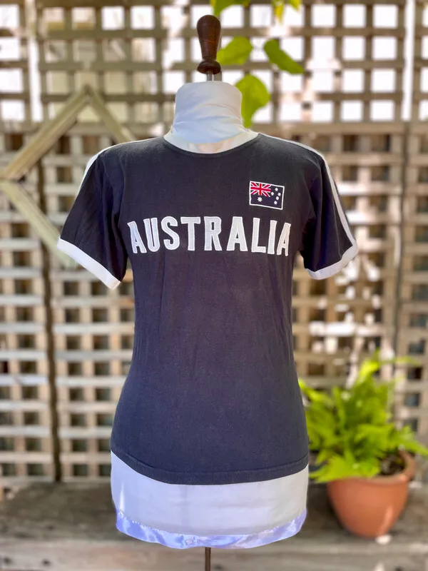 Navy "Australia" Soccer T-Shirt