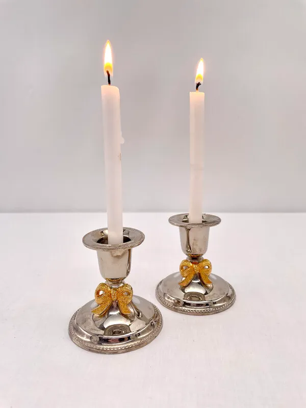 Single Candle Holders with Bow
