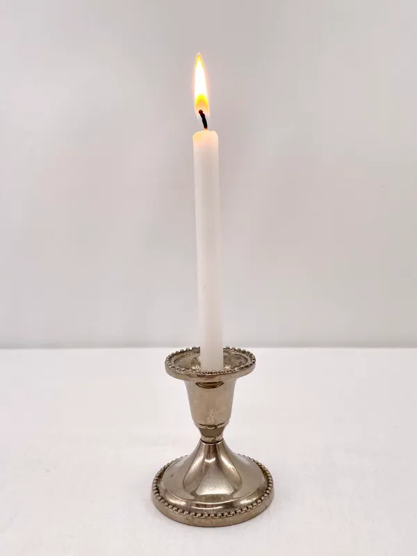Silver Single Candle Holder