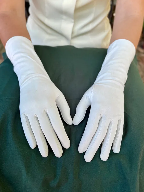 White Forearm Gloves 1