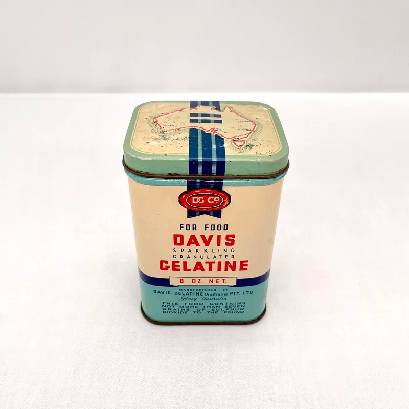 Vintage Davis Gelatine Tin