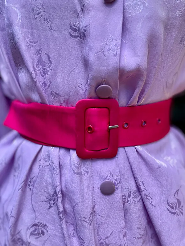 Fabric Belt with Rectangular Buckle