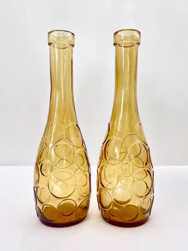 Yellow Decorative Glass Bottles