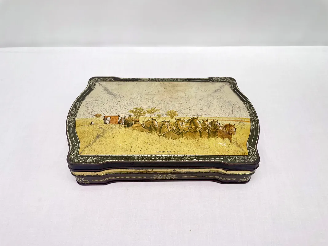 "Harvest Time" Vintage Tin