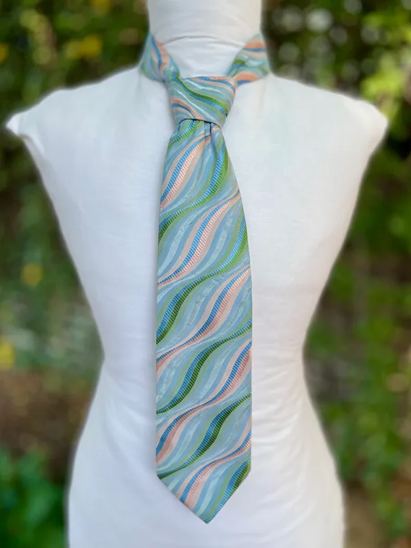 Blue Abstract Pattern Necktie