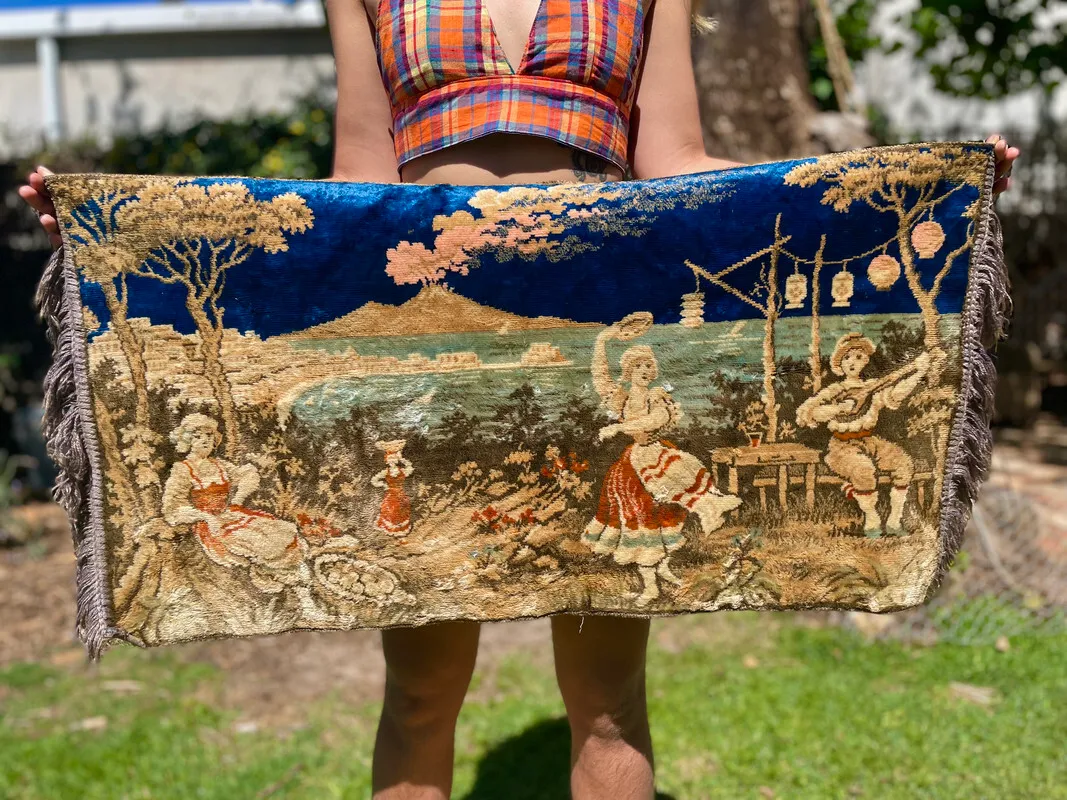 Small Tapestry Rug with Fringe