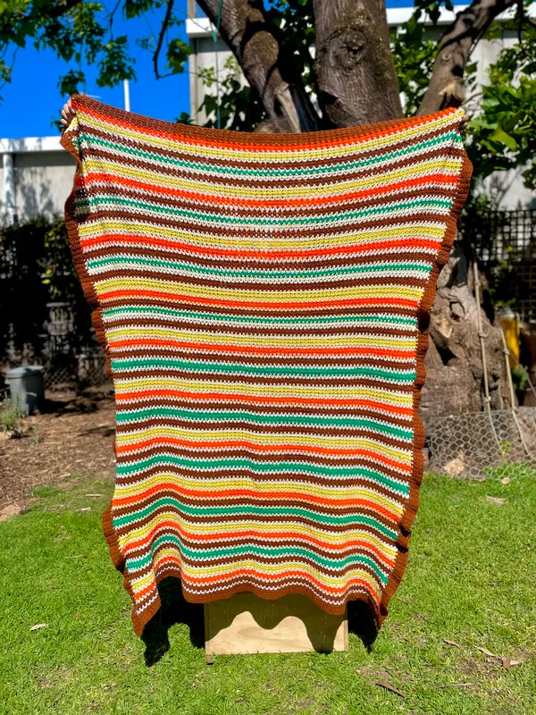 Striped Crochet Blanket
