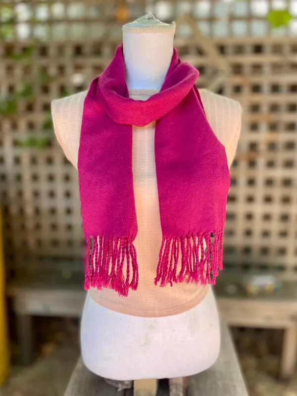 Pink Scarf with Fringe