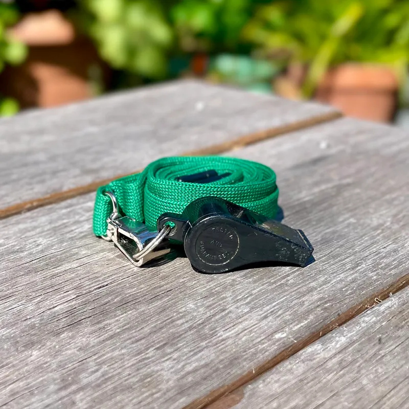 Plastic Whistle on Lanyard