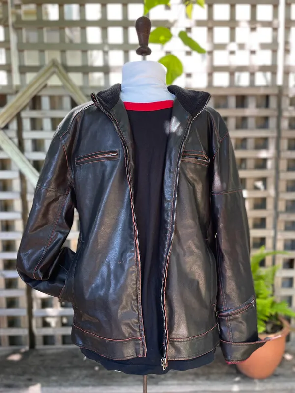 Black Aviator-Style Jacket