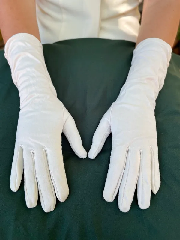 White Forearm Gloves 3