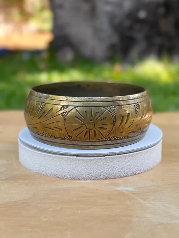 Engraved Gold Bangle
