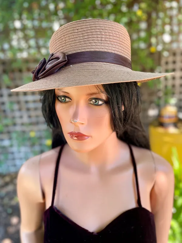 Sun Hat with Ribbon Rosette