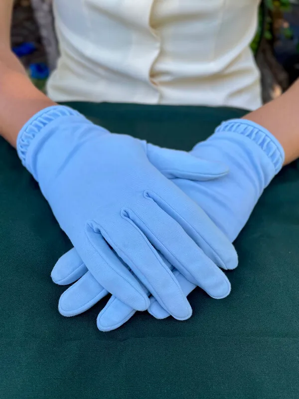 Blue Short Gloves