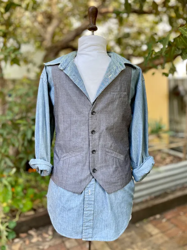 Grey Waistcoat with False Pockets