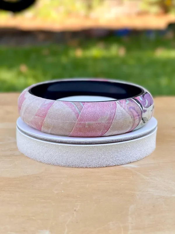 Fabric Covered Abstract Bangle