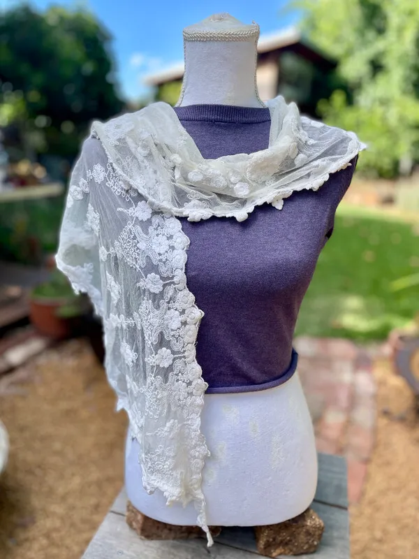 White Lace Scarf